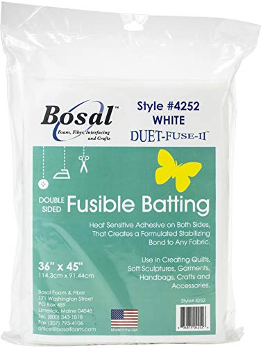 Bosal Duet-Fuse-II doppelseitig aufschmelzbare Schläger, Weiß