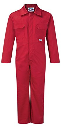 Castle Clothing Kids Children BOY Girls Junior Tearaway Boiler Suit Coverall Red