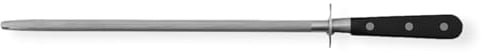 Richardson Sheffield V SABATIER Wetzstahl 8, Profi Messerschärfer Wetzstahl, Messerschleifer, Wetzstab, Klingen-Schleifer/-Schärfer, mit integriertem Fingerschutz, Silber/Schwarz, 1 Stück