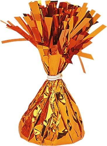 Amscan 991365-05 - Orange Fringed Foil Balloon Weight - 170g