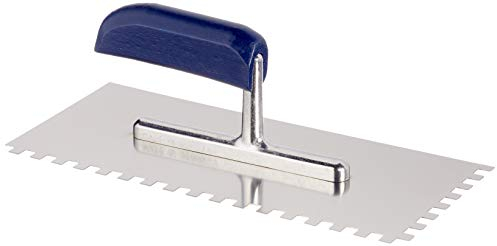 Connex COX781237 Zahnglättekelle, rostfrei, Zahnung rechts und vorne, Größe 280 x 130 mm, Zahnung 8 x 8 mm