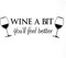 WINE A BIT KITCHEN Vinyl Wall Quote Sticker BY Cols Decals UK