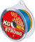 WFT KG Strong 600m 0,25mm 39kg, geflochtene Schnur, Meeresschnur, Angelschnur, Geflechtschnur, Farbe:Multicolor