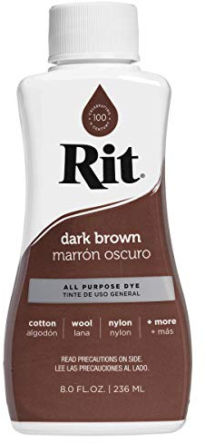 Rit tinte líquido para tejidos (236 ml, color marrón oscuro