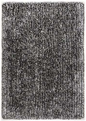 THEKO Moderner handgetufteter Designer Teppich Farbe Silber Größe auswählen 120 x 180 cm