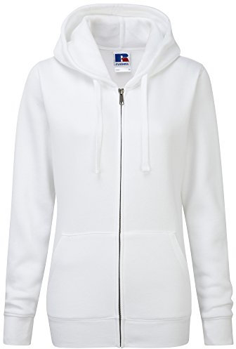 Russell Ladies Premium Authentic Zipped Hoodie (3-Layer Fabric) (L) (White)