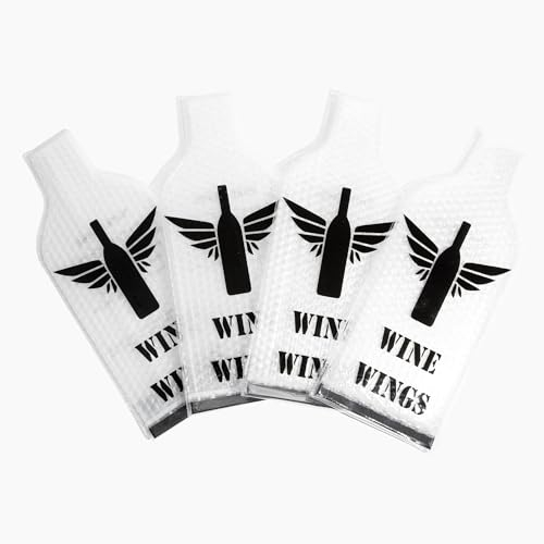 4 Pack Reusable Wine Bottle Protector Sleeve Travel Bag - Inner Skin Tough Leak Proof Outside - Pack in Luggage Suitcase - Accessory Gift