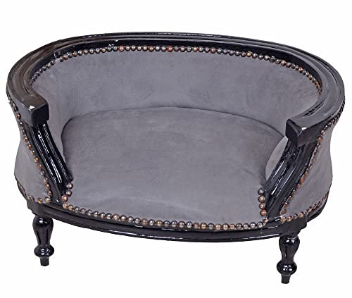 Hundebett Mopsbett Barockbett French Bully Bett Hundesofa Hundebettchen Holz 70cm cat700c19 Palazzo Exclusiv
