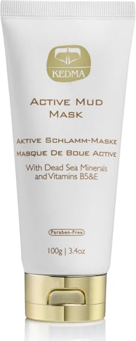 KEDMA - Gesichtsmaske mit Schwarzem Schlamm vom Toten Meer - 100g | Schwarzschlamm-Maske klärt, absorbiert Unreinheiten und hinterlässt die Haut weich und revitalisiert.