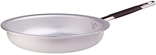 Pentole Agnelli ALMC1111BMC32 Mantecare Padella Salta Pasta e Riso, Radiante, in Alluminio, Spessore 5 mm, con Manico Tubolare in Acciaio Inossidabile ”Cool”, 32 cm, Argento