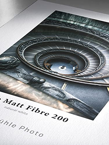 Hahnemühle 10641903 Photo Matt Fibre Papier, 200 g/m², DIN A2, 420 x 594 mm, Warmweiß