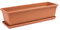 Fioriera vaso per piante con sottovaso di FORMPLASTIC Gala, lunghezza 60 cm, colore: terracotta