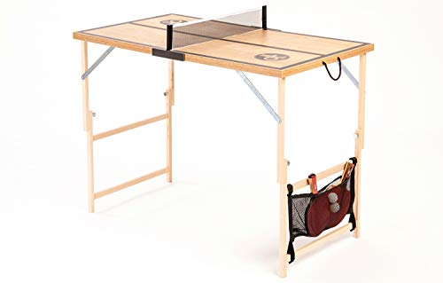 DISH TENNIS Mini Tischtennisplatte Natur braun Kleiner Brauner