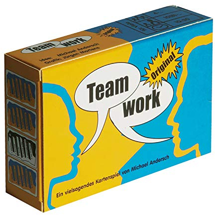 Adlung 3104090 Original Teamwork, gemeinsam Sätze bilden und Begriffe erraten, ein vielsagendes Kartenspiel, Partyspiel für Freunde und Familien