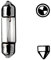 HELLA 8GM 002 094-241 Lampadina - M - Heavy Duty - 24V - 3W - Tipo zoccolo: SV7-8 - Scatola - Quantità: 10