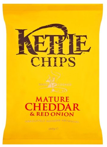 Kettle Chips Cheddar & Red Onion 6x150g