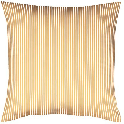 fleuresse 703365 Fb. 4 Buntgewebe Nevada Kissenbezug, 80 x 80 cm, terra-weiß gestreift