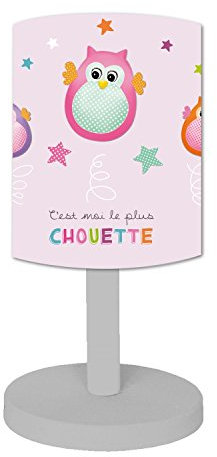 Titoutam – Lampada da comodino gufo fucsia