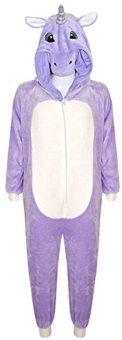 A2Z 4 Kids Girls Unicorn Onesie One Piece - E.Soft Unicorn Purple 11-12