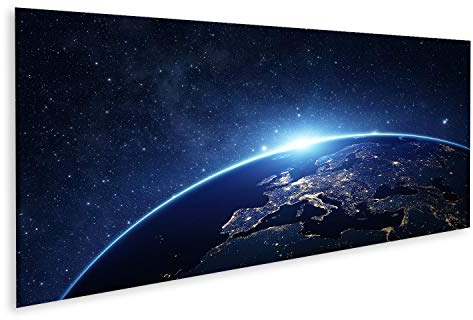 islandburner Bild auf Leinwand Planet Erde Aus Dem Raum In Der Nacht Nasa Kinderzimmer Bilder Wandbilder Poster