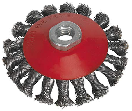 SEALEY cwb100 Brosse métallique conique 100 mm M10 x 1,5 mm