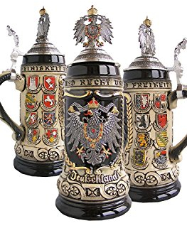 Zöller & Born Deutscher Bierkrug mit Nationalwappen 0,5 Liter ZO 1425/9009