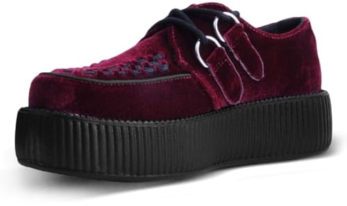 T.U.K. Vegan Viva High Creeper - Herren & Damen Schuhe - Farbe Burgundy Velvet - Größe EU39