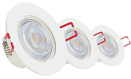 Xanlite - Yantec PACK3SEL345 Lumineux Plafonnier encastré-Lampe LED encastrable Plafond-Lot de 3 Spots intégrés-Métal Chaud-PACK3SEL345 Xanlite, mÃtal, 50 W, Blanc Chaud