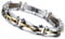 Cupimatch Königskette Armband Herren Edelstahl Biker Armband, Rechteck Armketten Fahrradkette Motorradkette Hochglanz Poliert Rock Armreif 22cm, Silber