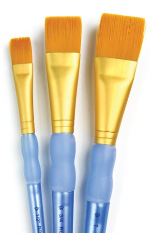 Royal & Langnickel : 3Pc Golden Taklon Wash Set Brush Set