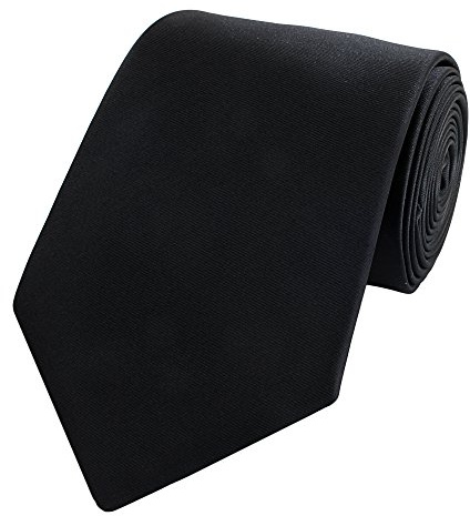 Fabio Farini - Klassische Herren Krawatte Unifarben - 8cm Breite - einfarbige und elegante Unicolor Schlipse für jeden Anlass wie Hochzeit, Konfirmation oder Business Schwarz Druckschwarze