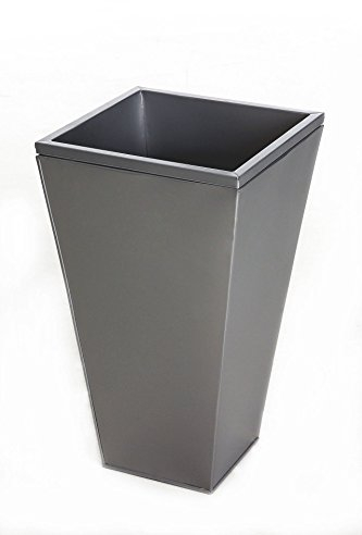 VIVANNO Einzel Zink Blumenkübel New Advance 90 cm, Silber, inkl. Einsatz