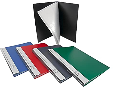 10x Sichtbuch mit 10/20 / 30/40 Sichthüllen in versch. Farben, Präsentationsmappe mit Klarsicht-Hüllen, Sichthüllenbuch, Portfoliomappe, Angebotsmappe (grün, 10 Hüllen)