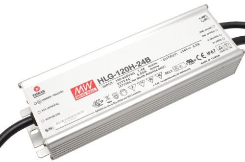 Fuente de alimentación LED regulable MeanWell HLG-120H-24B 120W 24V/DC 5A LED Voltaje constante