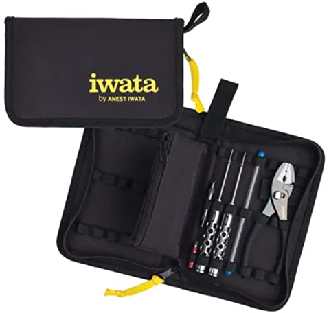 Iwata Professional Airbrush Maintenance Tools - Kit Neo Airbrushes - Includes Wrench, Pliers, Screw Drivers, Nozzle Wrench - Adults - Art - Manual Operation - No Assembly Required