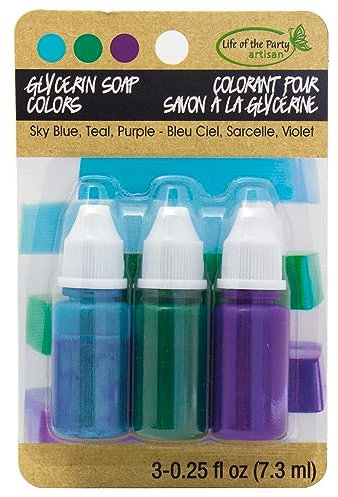 Life of the Party Himmelblau, Blaugrün, Lila, Glycerin-Seifenfarben, 3 Stück, 53100