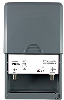 Préamplificateur de mât UHF Signal terrestre TNT Gain Max 38 DB