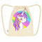 graent Einhorn Turnbeutel/Gymbag/Sportbeutel (Fairtrade Bio-Baumwolle)