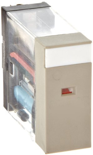 Omron G2R-2-SNI DC24(S) General Purpose Relay, LED Indicator with Test Button, Plug-In Terminals, Double Pole Double Throw Contacts, 21.6 mA Rated Load Current, 24 VDC Rated Load Voltage