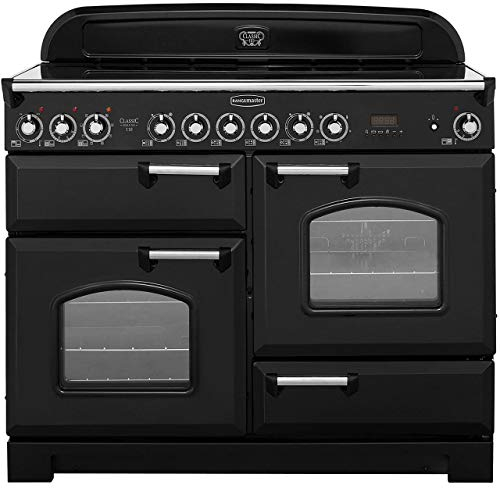 Rangemaster CDL110ECBL/C Freestanding A Rated Electric Range Cooker -Black / Chrome