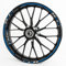 Felgenrandaufkleber RS - Komplettset für 15 16 17 18 19 - Farbe & Design wählbar - Blau, Design 3