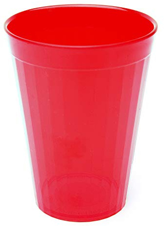 Harfield Translucent Red 200ml Cups Children's Tumblers (Pack of 6) Reusable Virtually Unbreakable Polycarbonate