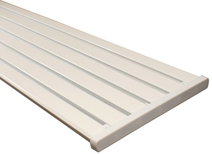 Gardinenschiene 5 und 6 läufig aus Aluminium in weiß, 360 cm (2 x 180 cm)
