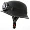 ATO WH1 Schwarz matt - Motorradhelm mit Fliegerbrille - Stahlhelm Größe Größe XXL 62cm