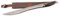 Perkin Damast Stahl messer - 61 cm Feststehendes Jagdmesser Schwert - SDPH