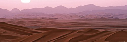 1art1 Wüsten Tür-Poster Sonnenuntergang Über Der Sahara Plakat | Bild 158x53 cm