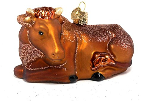 Ochse liegend Glas Ornament Dekoration 12413