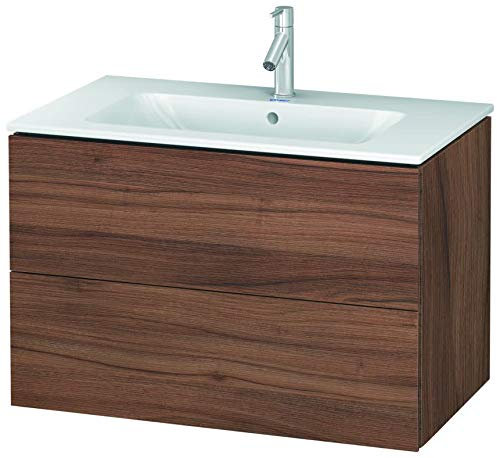 Duravit L-Cube Two Drawer Wall-Mount Vanity Unit Walnut