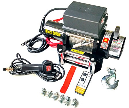 Varan Motors sc6.0 x Treuil électrique 3300 W 12 V max. 2721 kg Longueur 20 m moteur Treuil ø7,2 mm