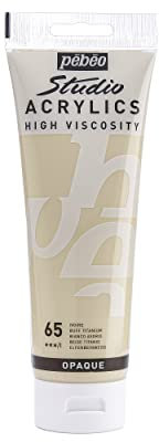 Pébéo - Acrylique Fine Studio Acrylics - Peinture Acrylique Blanc Ivoire - Ivoire - 250 ml 169-065
